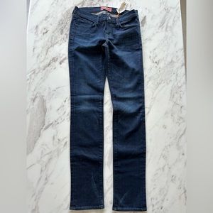 j brand, dark wash mid rise straight leg jeans : size 29